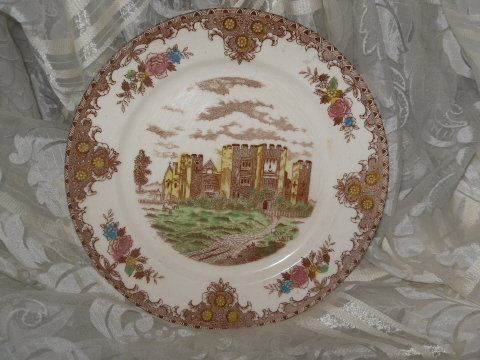 Vintage English Castle Dinner Plate