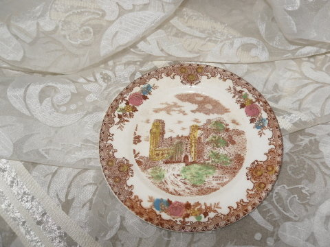 Vintage English Castle Dessert Plate