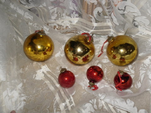 Vintage Glass Christmas Bulb Decorations