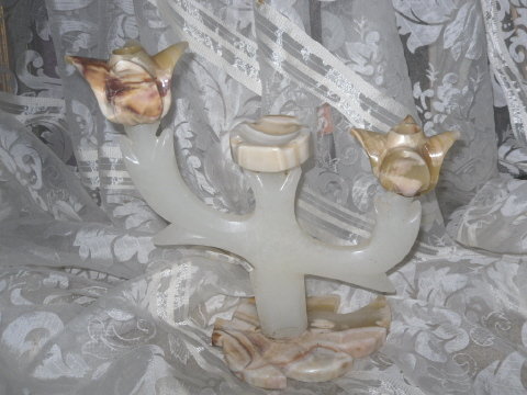 Vintage Alabaster Candelabra