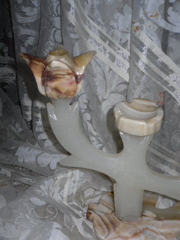 Vintage Alabaster Candelabra
