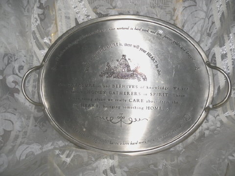 Metal Beehive Serving Tray