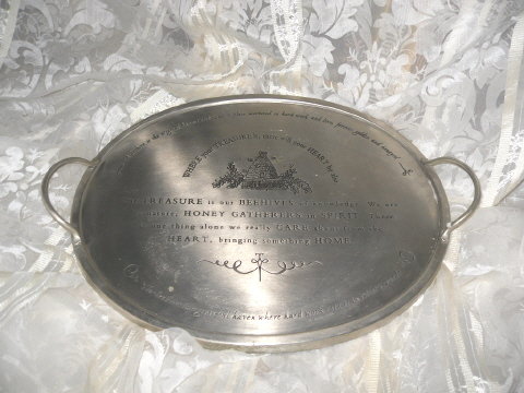 Metal Beehive Serving Tray