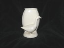 Vintage White Pottery Goose Vase Figurine **LOOK**