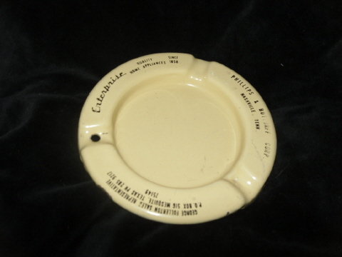 Vintage Enamelware Metal Advertisement Ashtray