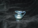 Vintage Miniature Blue Metallic Glaze Pottery Pitcher