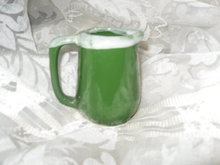 Vintage Miniature Green Pottery Pitcher