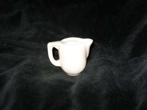 Vintage Miniature White Pottery Pitcher