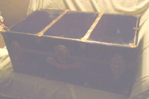Vintage Metal Travel Trunk