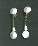 Vintage Lewis Segal Double Rivoli Dangle Earrings