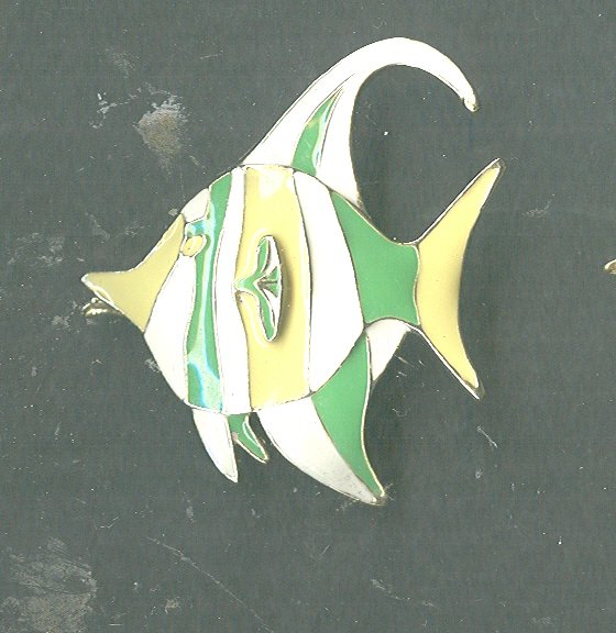 Vintage Giovanni Enamel Fish Pin