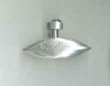 Sterling Silver Miniature Perfume Bottle w/Agat Lid