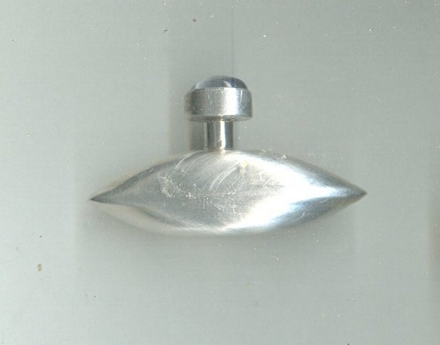 Sterling Silver Miniature Perfume Bottle w/Agat Lid