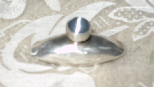 Sterling Silver Miniature Perfume Bottle w/Agat Lid