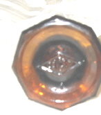 Vintage Amber Glass Perfume Bottle & Atomizer