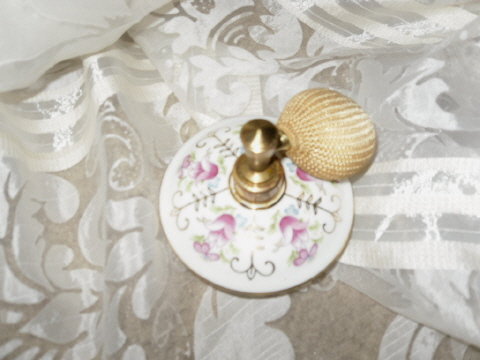 Vintage Porcelain Perfume Bottle w/Atomizer