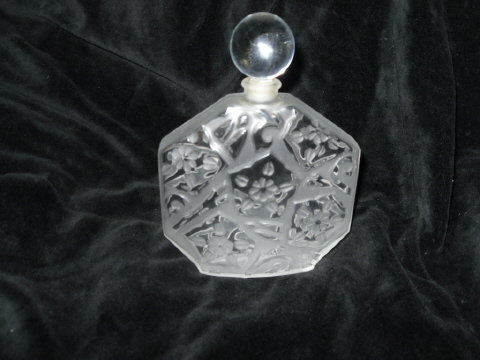 Lalique ? J.C. Brosseau Crystal Perfume Bottle **Large**