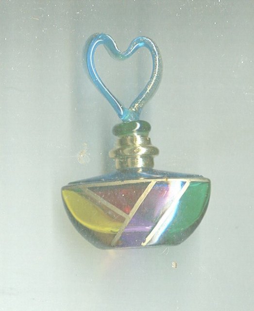 Miniature Art Glass Perfume Bottle