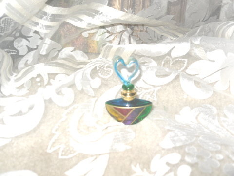 Miniature Art Glass Perfume Bottle