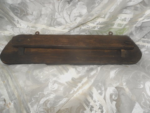 Antique Rustic Wooden Towel Holder