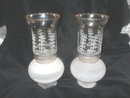 Antique Glass Hurricane Lamp Shade **MUST SEE** **Pair**