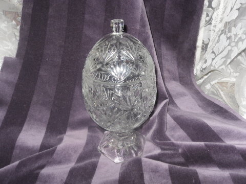 Vintage Crystal Egg Dish