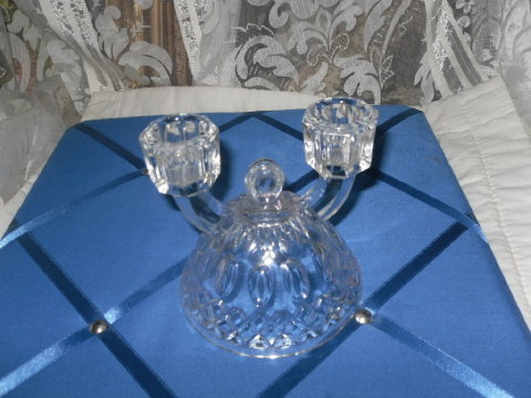 Vintage Crystal Double Candle Holder