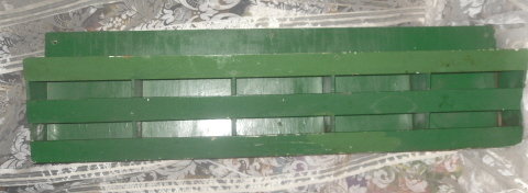 Vintage Wood Slat Storage Shelf