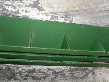 Vintage Wood Slat Storage Shelf