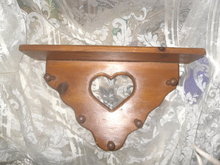 Wood Shelf with 5 Pegs