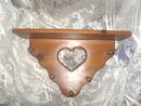 Wood Shelf with 5 Pegs