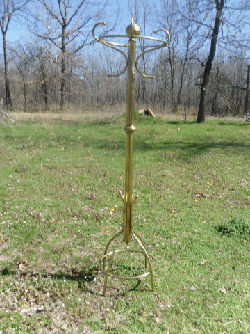 Vintage Brass Hat & Coat Rack