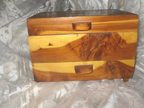 Vintage Cedar Jewelry Box
