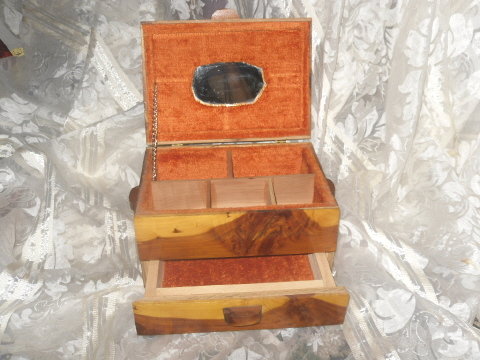 Vintage Cedar Jewelry Box