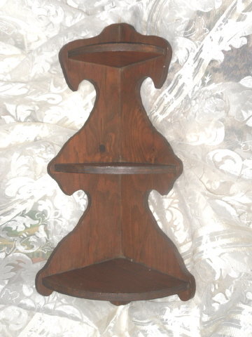 Vintage Wooden Corner Shelf