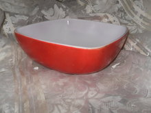 Vintage Red Pyrex Serving Bowl