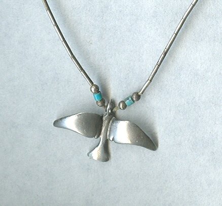 Vintage Sterling Silver Bird Necklace