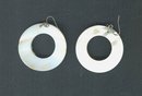 Vintage Mother of Pearl Hoop Earrings