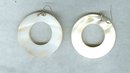 Vintage Mother of Pearl Hoop Earrings
