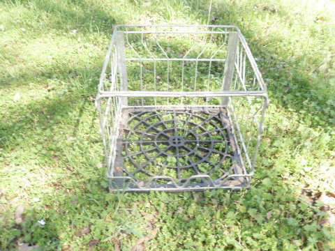 Vintage Metal Milk Crate