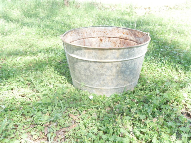 Large Vintage Metal Bucket