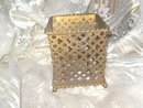 Vintage Metal Square Tissue Holder or Tissue Caddy