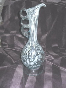 Vintage Art Glass Pitcher **UNUSUSAL**