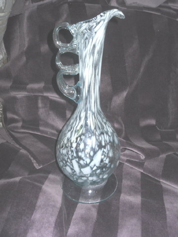 Vintage Art Glass Pitcher **UNUSUSAL**