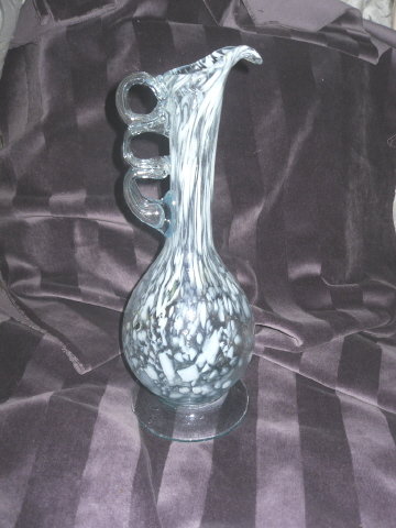 Vintage Art Glass Pitcher **UNUSUSAL**