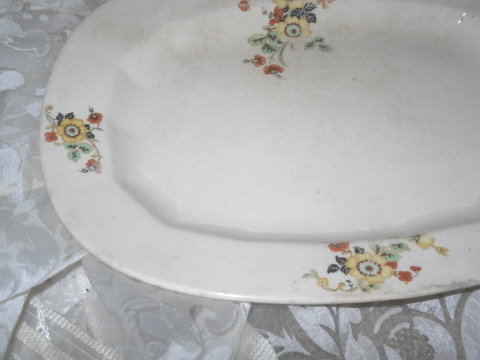 Vintage Edwin M Knowles Ivory Platter