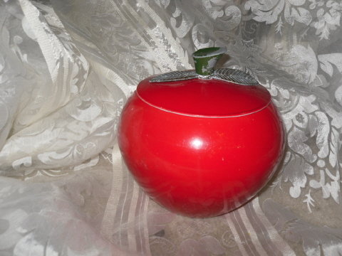 Vintage Metal Apple Canister