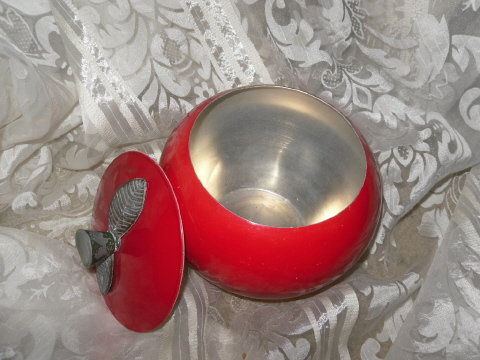 Vintage Metal Apple Canister