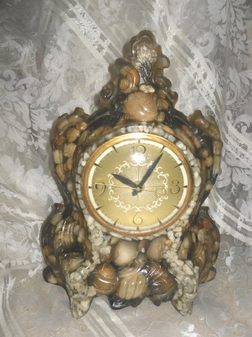 Vintage Sea Shell Mantel Clock