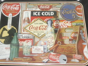 Vintage 1985 Metal Coca-Cola Serving Tray